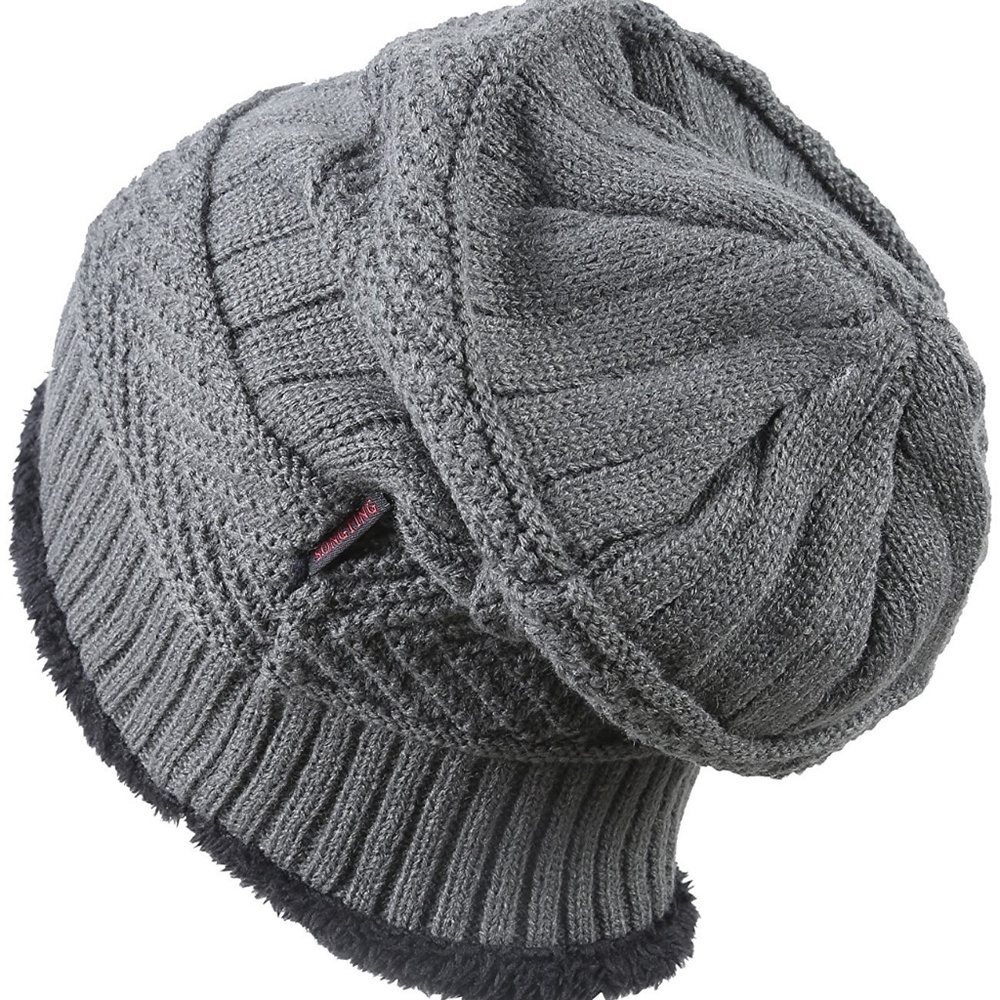 Winter Knit Skull Cap Woolen Slouchy Beanie Hat - Picture 5 of 8
